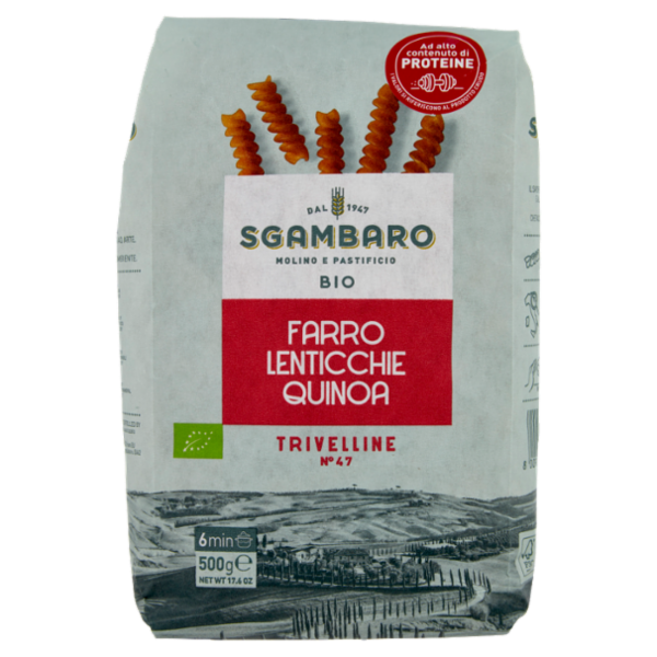 Sgambaro Bio Farro Lenticchie Quinoa Trivelline N°47 500 g