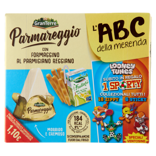 Parmareggio l'ABC della merenda con Formaggino al Parmigiano Reggiano
