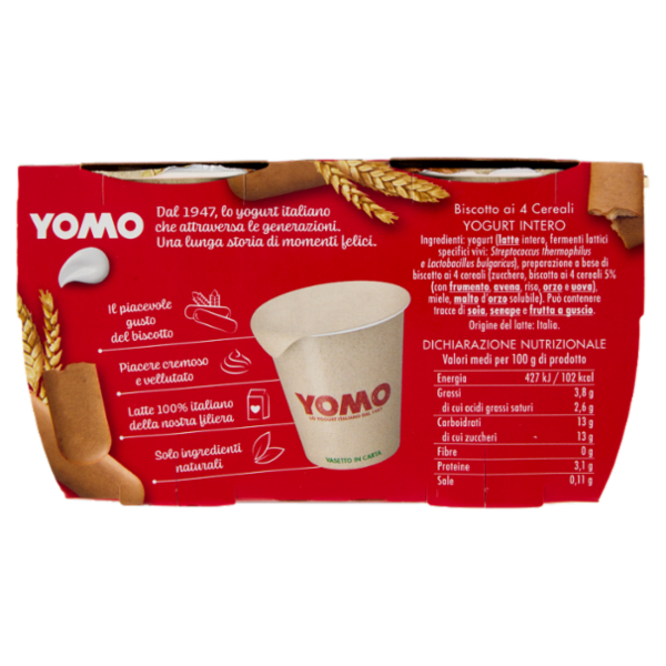 Yomo il Biscotto ai 4 Cereali 2 x 125 g