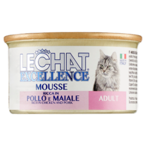 LeChat Excellence Adult Mousse Ricca In Pollo e Maiale 85 g