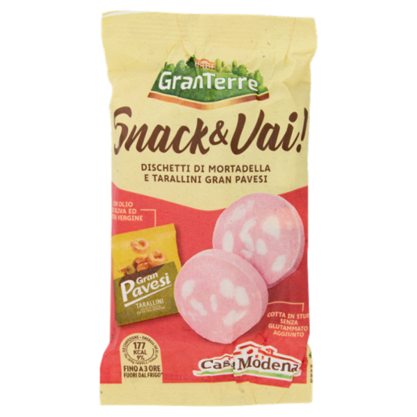Casa Modena Snack & Vai! Dischetti di al Prosciutto Cotto e Tarallini Gran Pavesi 50 g