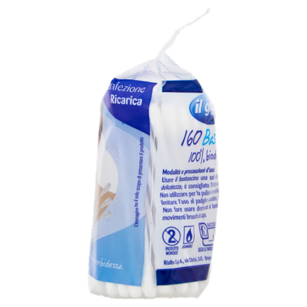 IL GIGANTE Bastoncini 100% biodegradabili Confezione Ricarica 160 pz