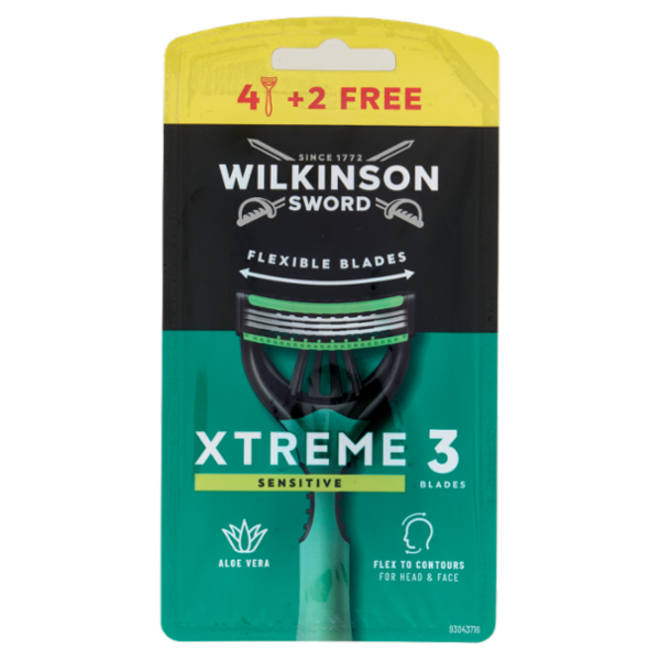 Wilkinson Sword Rasoio usa&getta Xtreme 3 Sensitive 4+2
