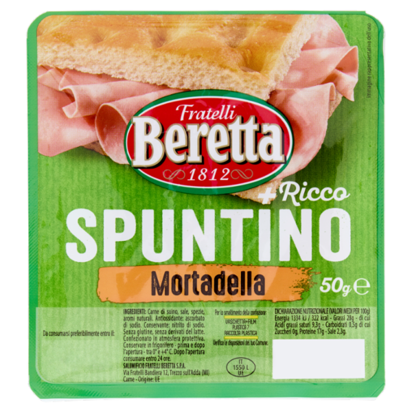 Fratelli Beretta Spuntino + Ricco Mortadella 50 g