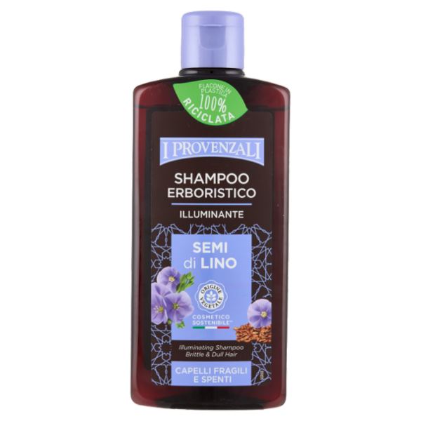 I Provenzali Shampoo Erboristico Illuminante Semi di Lino Capelli Fragili e Spenti 250 ml
