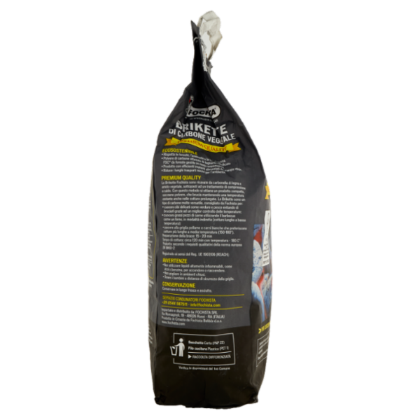 Fochista Brikette di Carbone Vegetale Premium Quality 2,5 kg