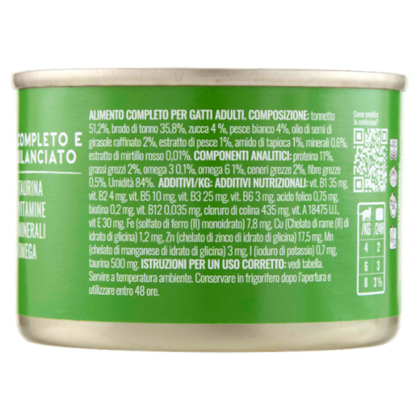 ADoC Complete For Cats Filetti di Tonnetto con Zucca e Pesce Bianco in Brodo 155 g