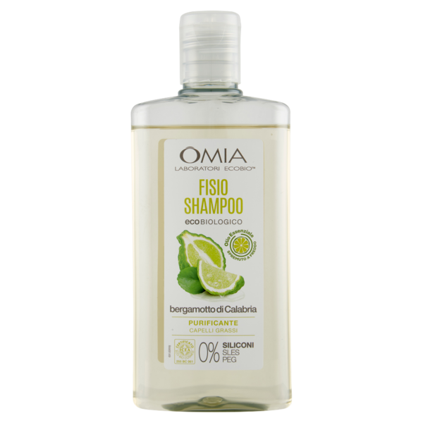Omia Laboratori Ecobio Fisio Shampoo ecobiologico bergamotto di Calabria Purificante 200 ml