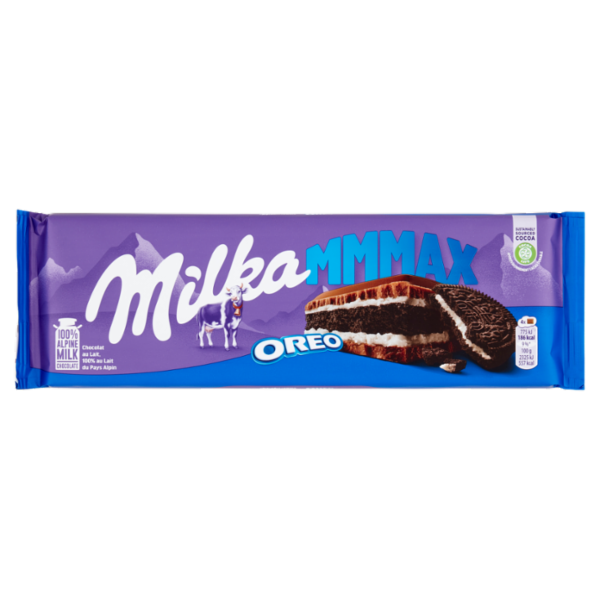 Milka Mmmax, maxi tavoletta di cioccolato al latte ripieno di biscotti Oreo - 300g