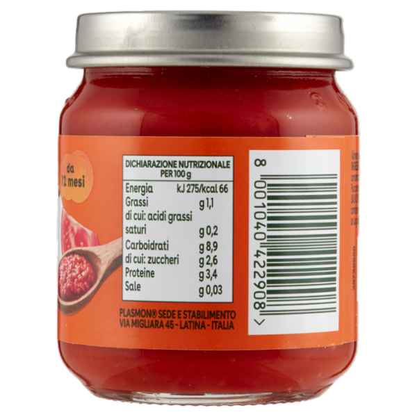 Plasmon i Sughetti Ragù di Lenticchie con Pomodoro e Carote 120 g