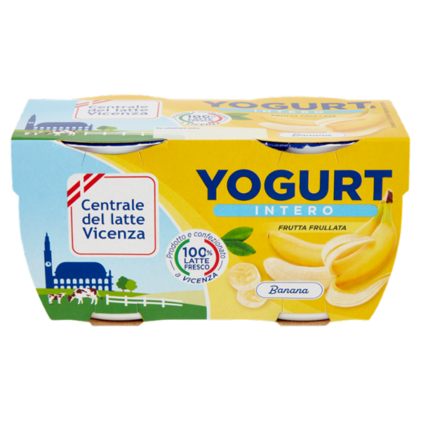 Centrale del latte Vicenza Yogurt Intero Frutta Frullata Banana 2 x 125 g