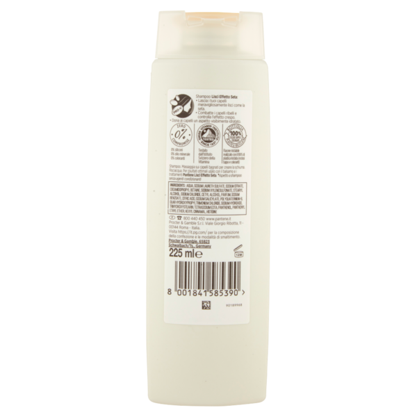 Pantene Shampoo Lisci Effetto Seta 225 ml