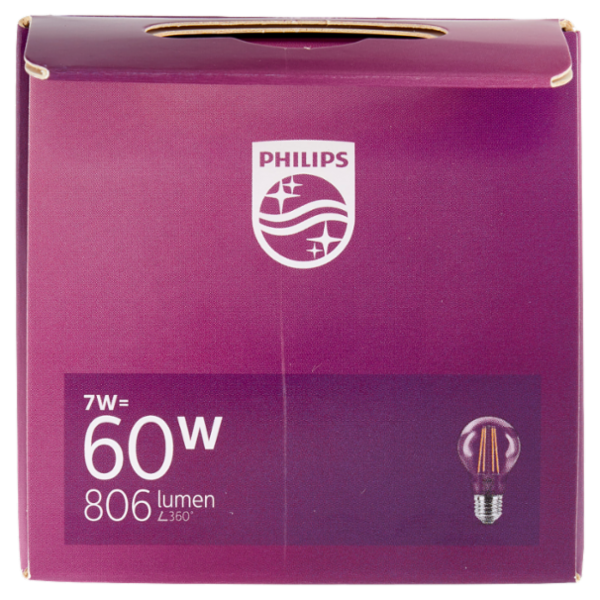 Philips Led goccia filamento 60W E27 2700K