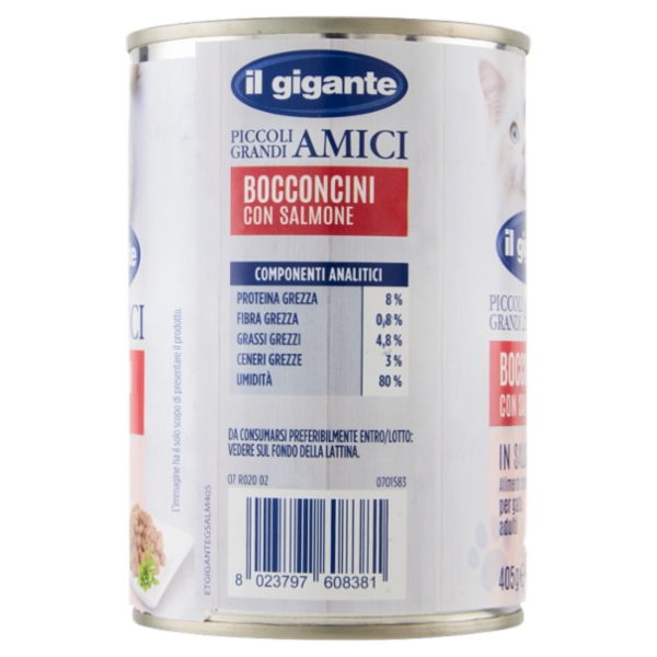 IL GIGANTE Piccoli Grandi Amici Bocconcini con Salmone in Salsa 405 g