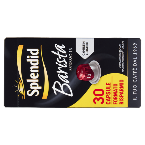 Splendid Barista 13 - 30 Capsule Caffè Compatibili con Macchine Nespresso*® Original 156g