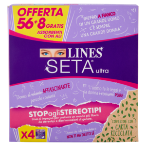 Lines Seta Ultra Assorbenti Con Ali 56+8 Pz
