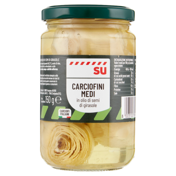 Sù Carciofini Medi in Olio di Semi di Girasole 290 g