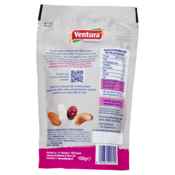 Ventura BBmix Bellezza Mix di mandorle, anacardi, aloe e cranberry 150 g
