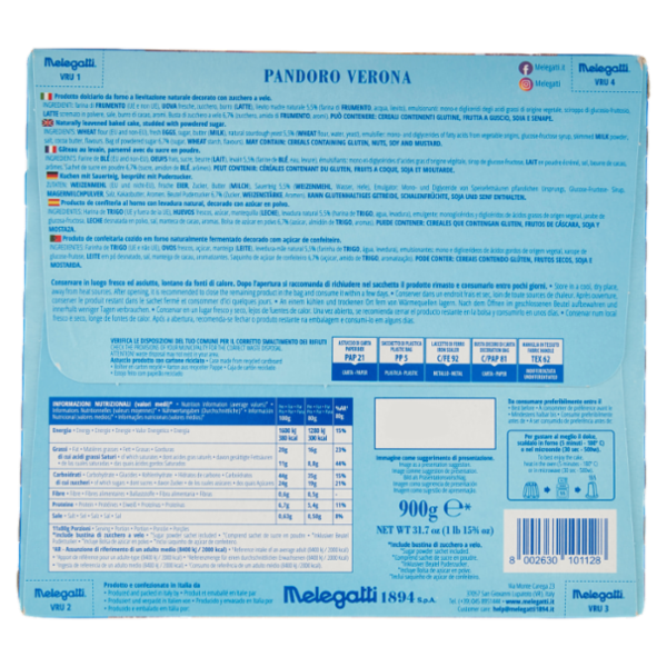 Melegatti 1894 Pandoro Verona 900 g
