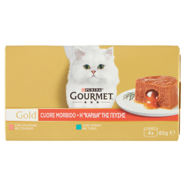 PURINA GOURMET Gold Cuore Morbido Tonno / Salmone 4x85g