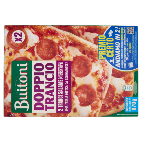 Buitoni Doppio Trancio Salame Leggermente Piccante 2 Tranci 670 g