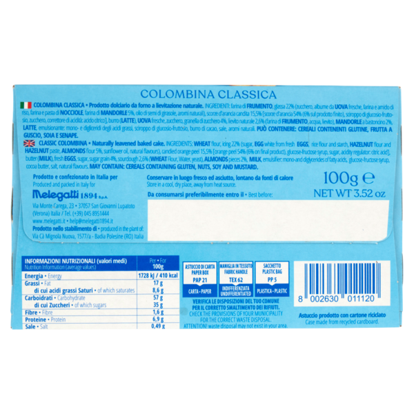 Melegatti 1894 Colombina Classica 100 g