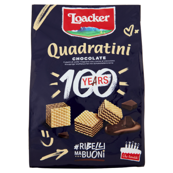 Loacker Quadratini Chocolate Wafer con crema al Cioccolato Wafers 250g
