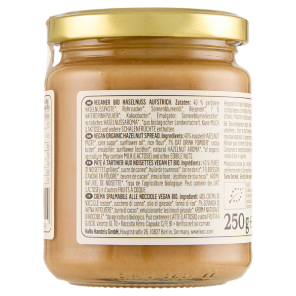 KoRo vegan Helle Haselnusscreme 250 g