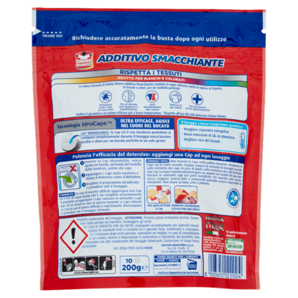 Omino Bianco Additivo Smacchiante IdroCaps 10 caps 200 g