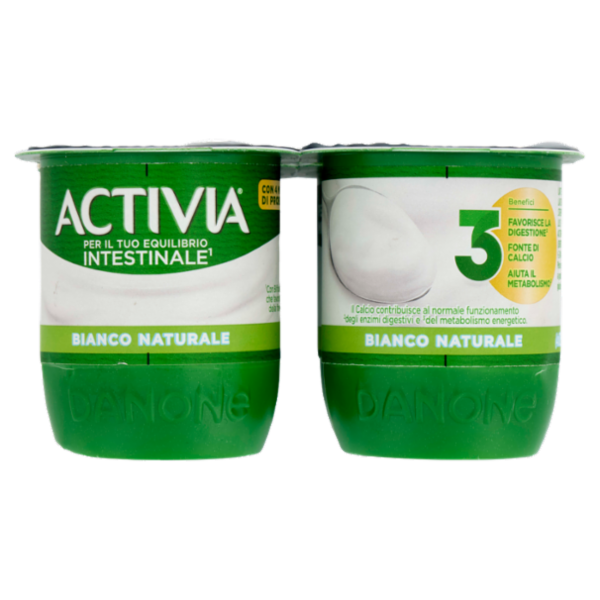 ACTIVIA Yogurt Bianco Naturale con Probiotico Bifidus, 4x125g