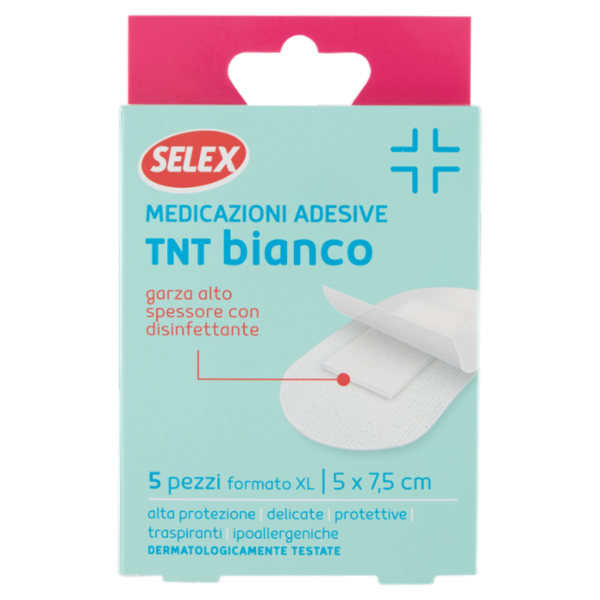 Selex Cerotti Tnt Bianco 5x7,5 cm 5 pezzi