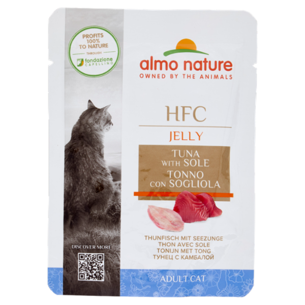 almo nature HFC Adult Cat Jelly Tonno con Sogliola 55 g