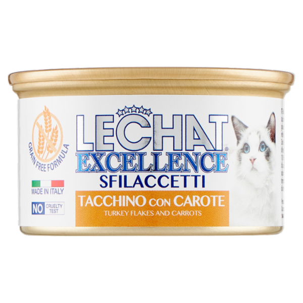 LeChat Excellence Sfilaccetti Tacchino con Carote 80 g
