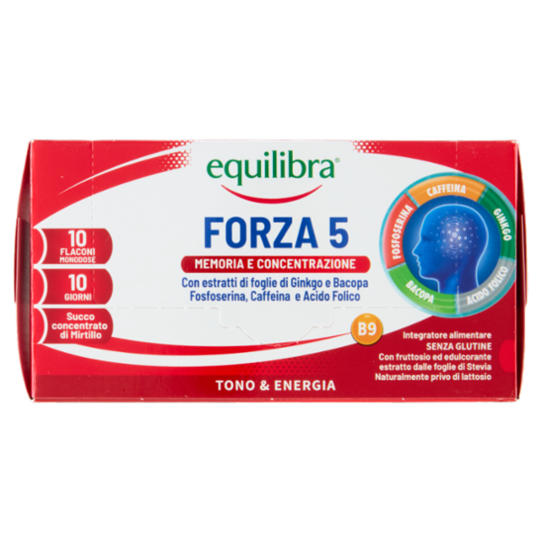 equilibra Forza 5 Memoria e Concentrazione 10 Flaconi Monodose 150 ml