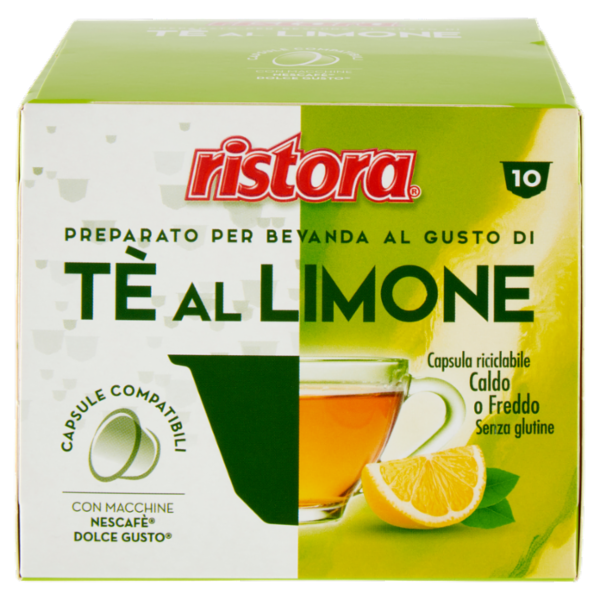 ristora Tè al Limone Capsule Compatibili con Macchine Nescafè Dolce Gusto 10 x 12 g