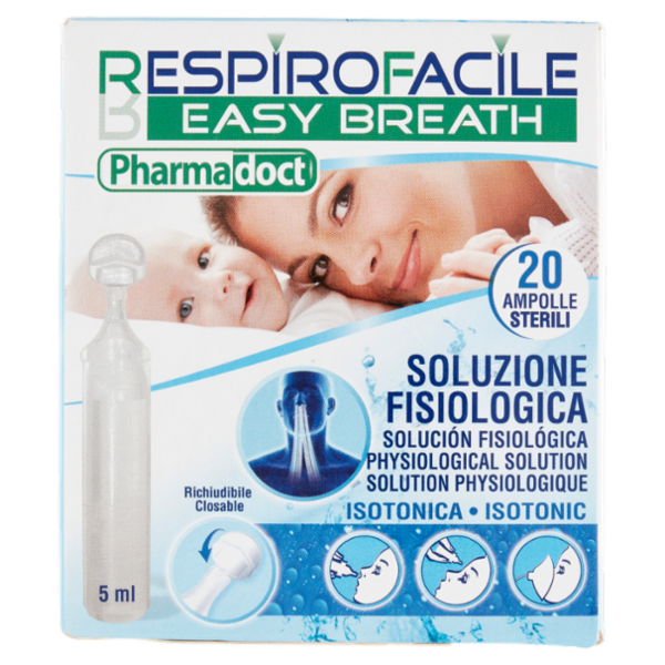 Pharmadoct Respirofacile Soluzione Fisiologica Ampolle Sterili 20 x 5 ml