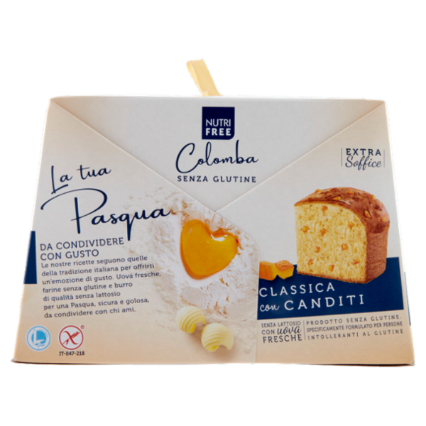 Nutrifree Colomba Senza glutine Classica con Canditi 550 g