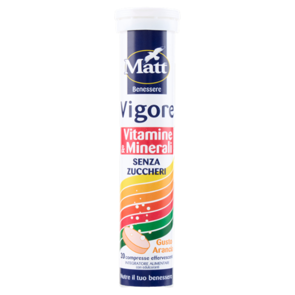 Matt Benessere Vigore Vitamine & Minerali 20 compresse effervescenti 80 g