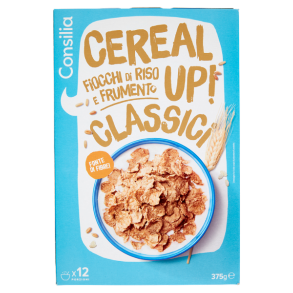 Consilia Cereal Up Fiocchi di Riso e Frumento Tostati 375 g