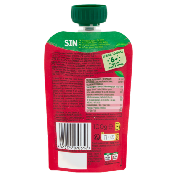 Hero Solo Bio Mela, Fragola, Banana e Mirtillo 100 g