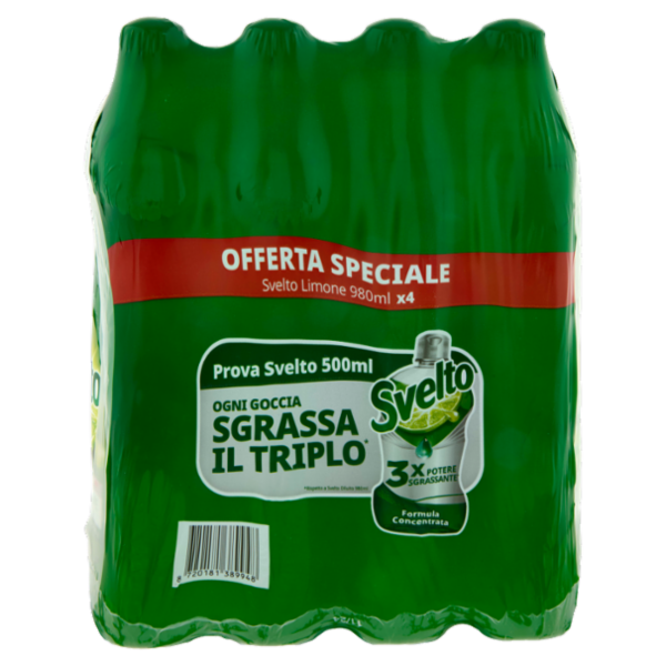 Svelto Clean Active Technology Limone 4 x 980 ml