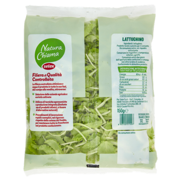 Selex Natura Chiama Lattughino Lavato e Pronto da Condire 150 g