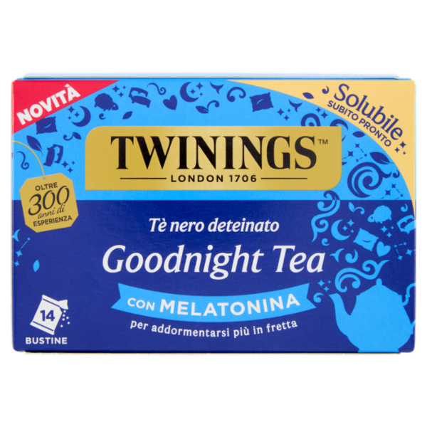 Twinings Goodnight Tea Tè Nero Deteinato solubile con Melatonina 14 bustine The x 4 g