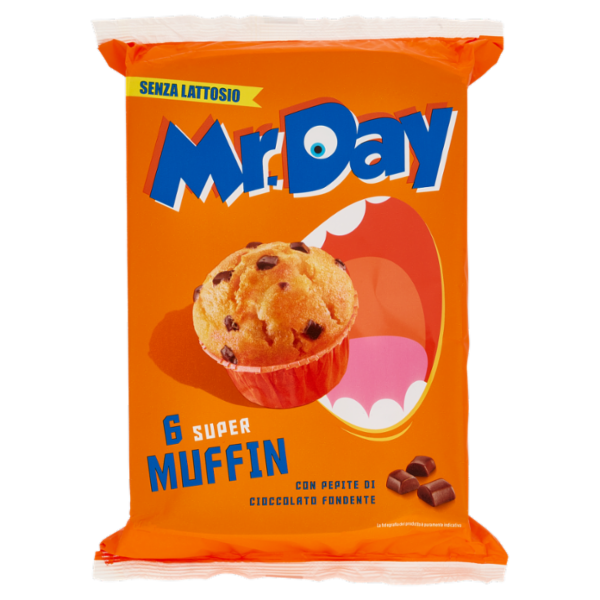 Mr.Day 6 Super Muffin con Pepite di Cioccolato Fondente 6 x 50 g