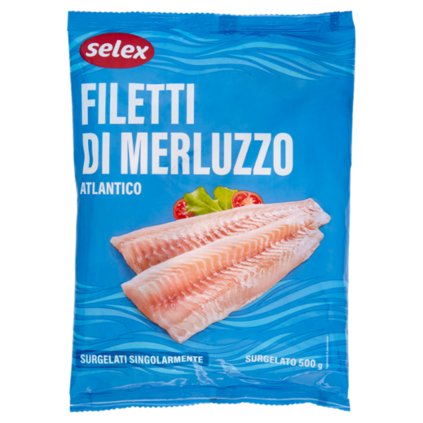 Selex Filetti di Merluzzo Atlantico Surgelato 500 g