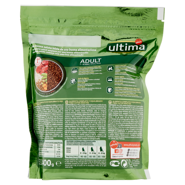 ultima Cat Adult 1-10 Anni Manzo 400 g