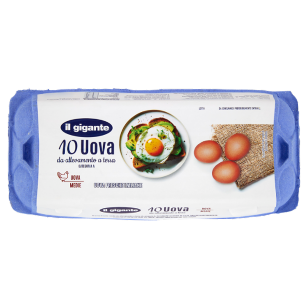 IL GIGANTE 10 Uova da allevamento a terra Uova Medie