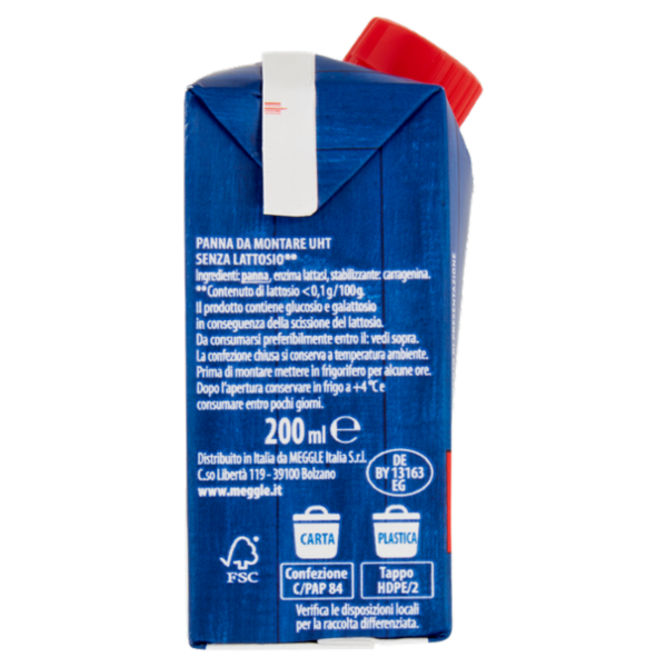 Meggle Panna da Montare Senza Lattosio 200 ml