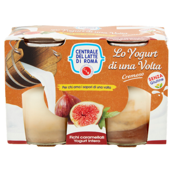 Centrale del Latte di Roma lo Yogurt di una Volta Cremoso Fichi caramellati Yogurt Intero 2 x 125 g