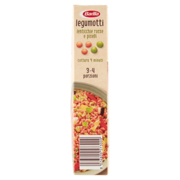 Barilla Legumotti Lenticchie Rosse e Piselli in Chicchi 100% Farina di Legumi 300g